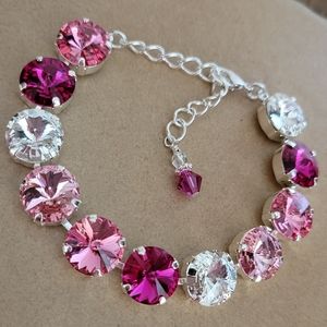 Austrian Crystal Tennis Bracelet in Silver